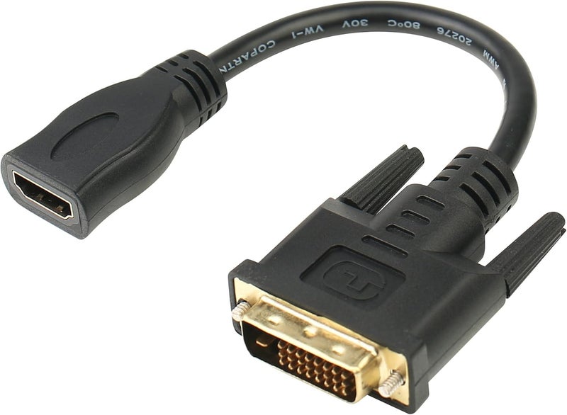 Anbear Bi-Directional HDMI Female to DVI-D(24+1) Male Adapter, 1080P DVI to HDMI Conveter (10, Black) - Image 2